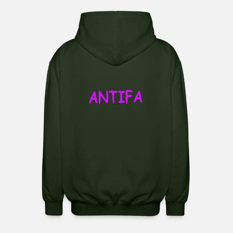 Antifa - lilac - Unisex Kapuzenjacke - Forstgrün