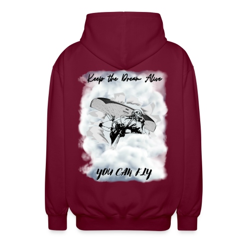 Keep the dream alive. You can fly In the clouds - Unisex Hooded Jacket