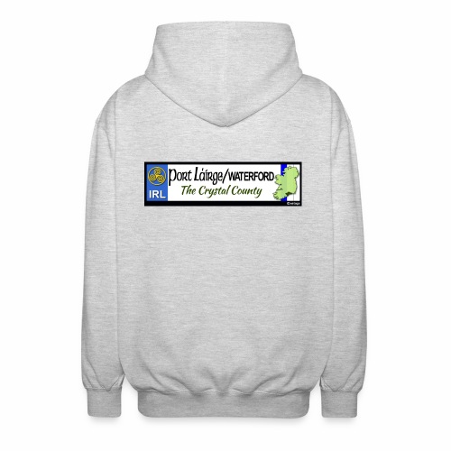 WATERFORD, IRELAND: licence plate tag style decal - Unisex Hooded Jacket