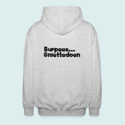 burpees niettedoen - Uniseks zip hoodie