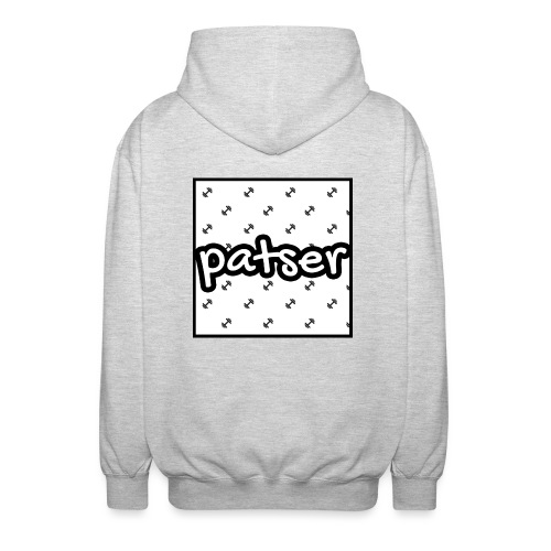 Patser - Basic Print White - Uniseks zip hoodie