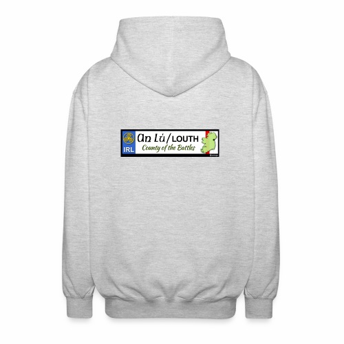 CO. LOUTH, IRELAND: licence plate tag style decal - Unisex Hooded Jacket
