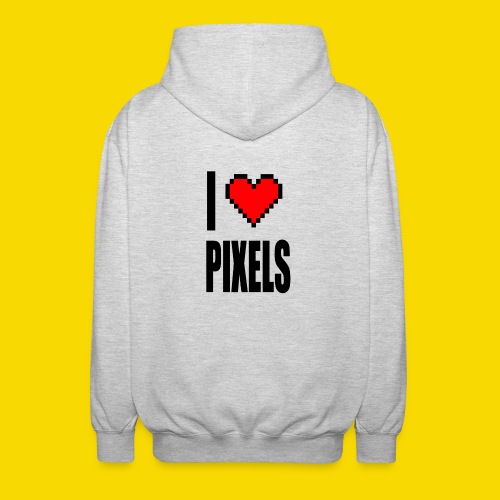 I Love Pixels - Rozpinana bluza z kapturem unisex