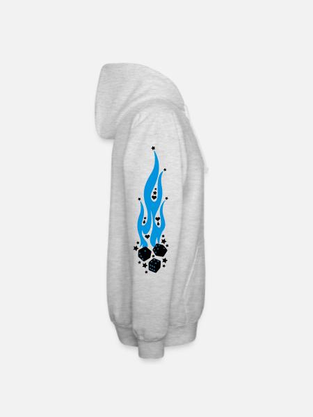 flammen - Veste à capuche unisexe - gris clair chiné