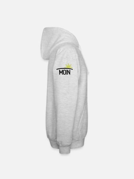 Moin Guten Morgen Sonne - Unisex Kapuzenjacke - Hellgrau meliert