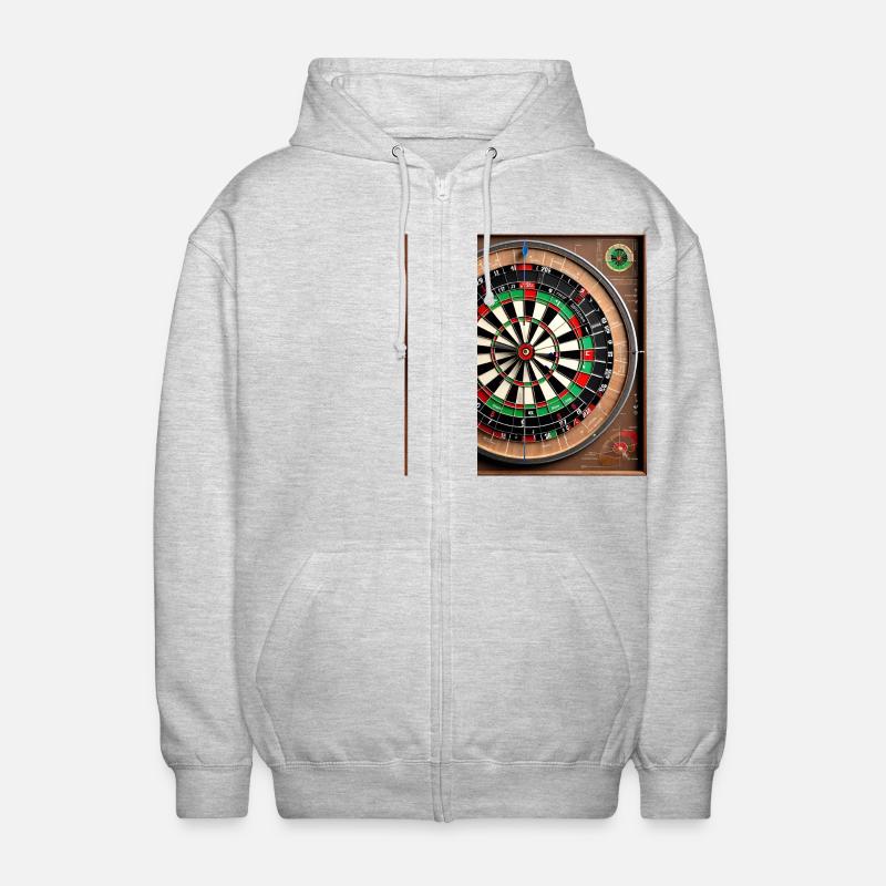 Anatomie d'un jeu de fléchettes - Veste à capuche unisexe - gris clair chiné