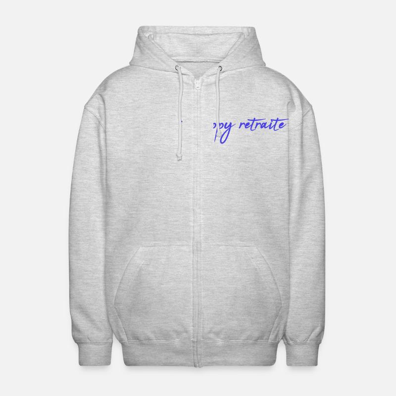 RETRAITE. RETRAITE. RETRAITEE. RETRAITE - Veste à capuche unisexe - gris clair chiné