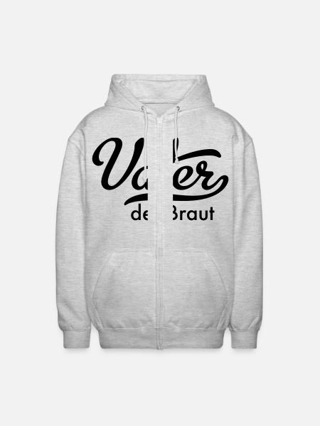 Vater der Braut - Unisex Kapuzenjacke - Hellgrau meliert