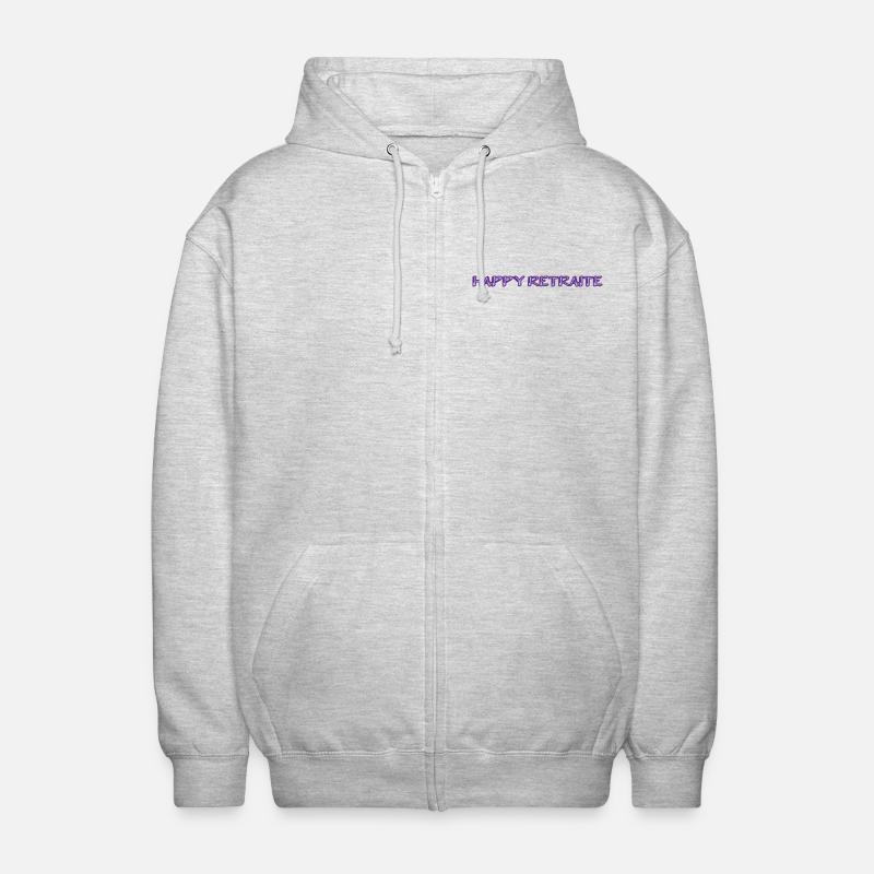 RETRAITE. RETRAITE. RETRAITEE. RETRAITE - Veste à capuche unisexe - gris clair chiné