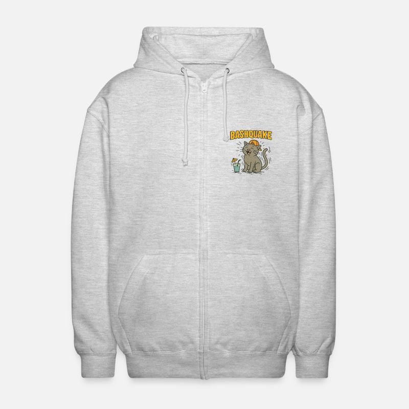 BASHQUAKE - Veste à capuche unisexe - gris clair chiné