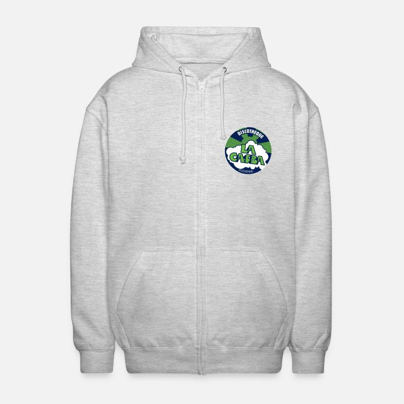 La Casba, Logo Sticker - Discothèque Audierne - Veste à capuche unisexe - gris clair chiné