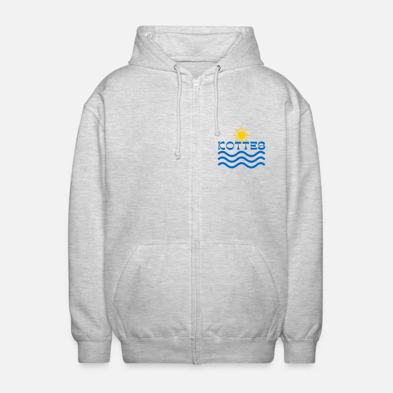 Kottes Sun Waves - Unisex Hooded Jacket - light heather grey
