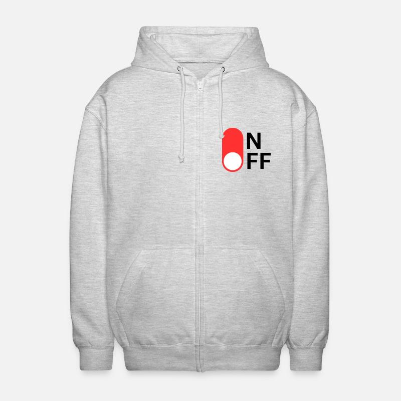 ON/OFF mode - Unisex Hooded Jacket - light heather grey