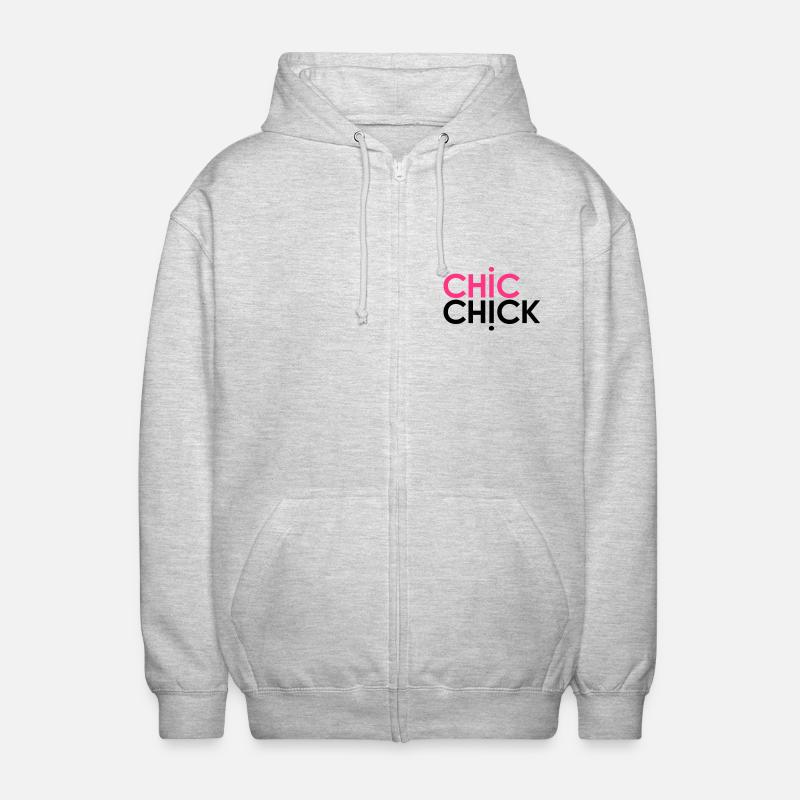 ChicChick - Unisex Kapuzenjacke - Hellgrau meliert