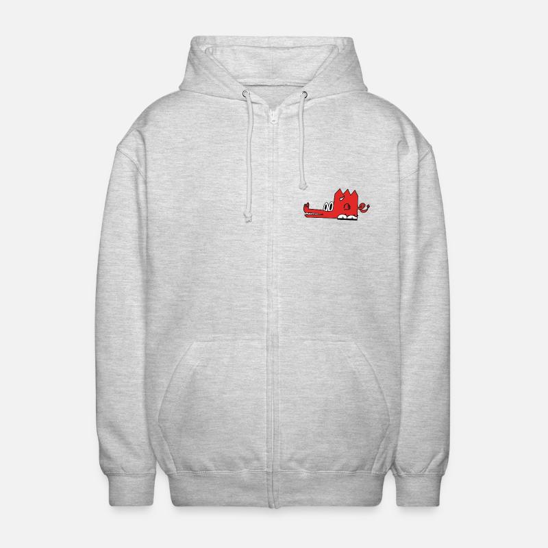 Sparko le dragon - Veste à capuche unisexe - gris clair chiné
