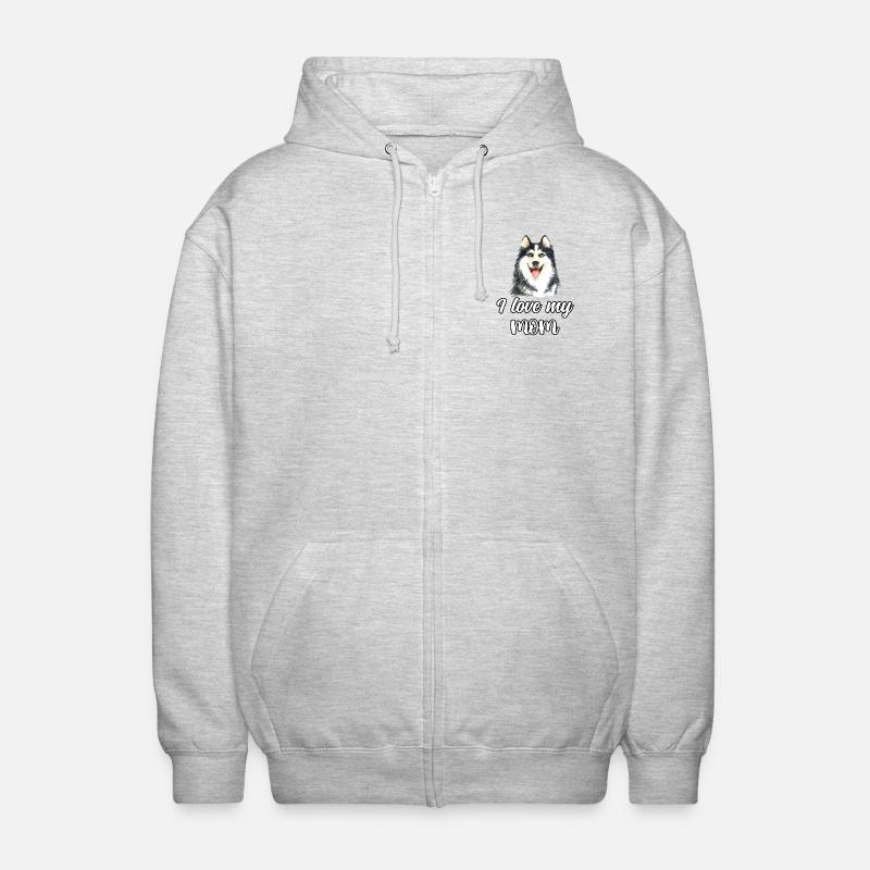 J’aime ma maman - Veste à capuche unisexe - gris clair chiné
