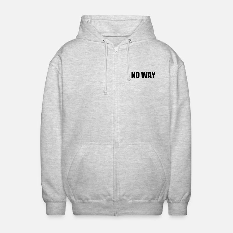 No way - Unisex Kapuzenjacke - Hellgrau meliert