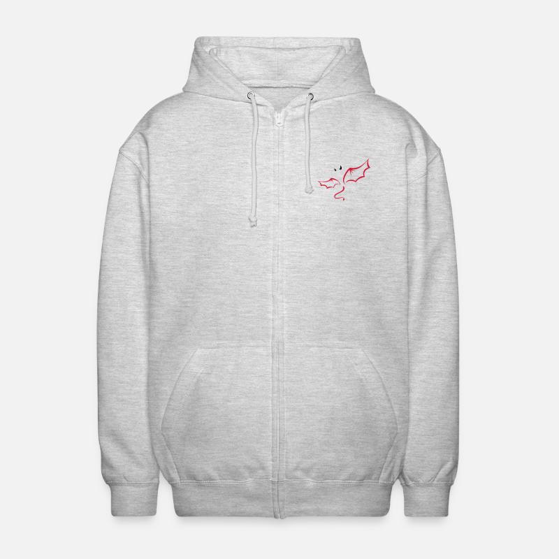 Teufel - Unisex Kapuzenjacke - Hellgrau meliert