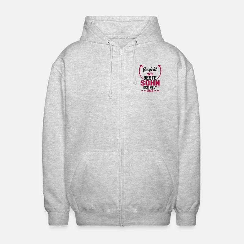 Bester Sohn - Unisex Kapuzenjacke - Hellgrau meliert