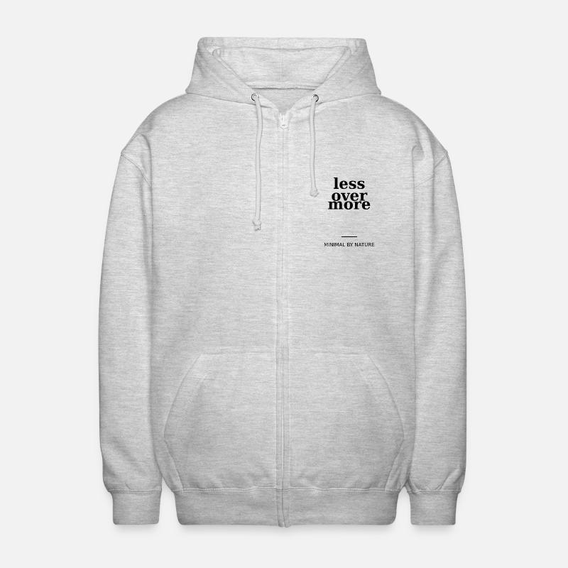 Less Over More - Veste à capuche unisexe - gris clair chiné