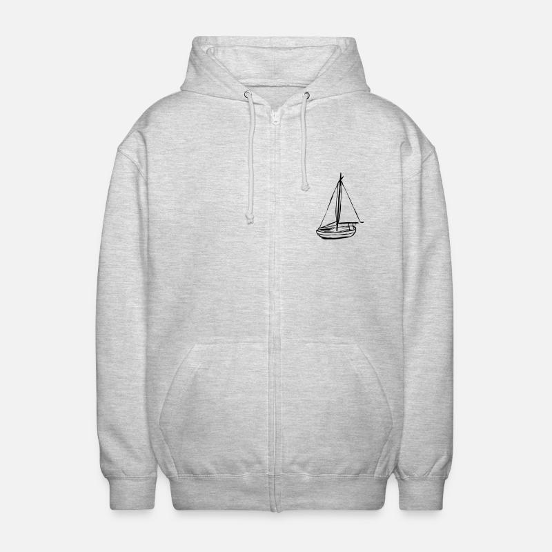 Boot - Unisex Kapuzenjacke - Hellgrau meliert