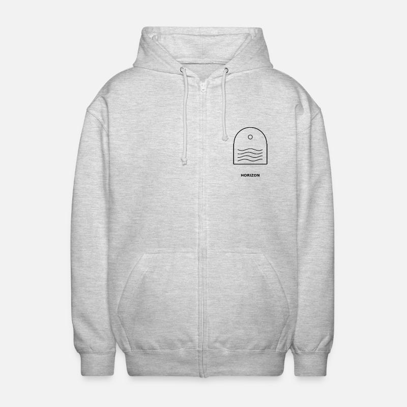 Horizon - Veste à capuche unisexe - gris clair chiné