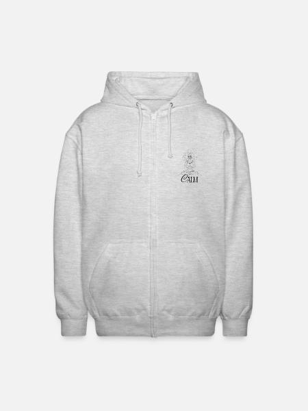 There is strength in calmness - Unisex Hooded Jacket - light heather grey
