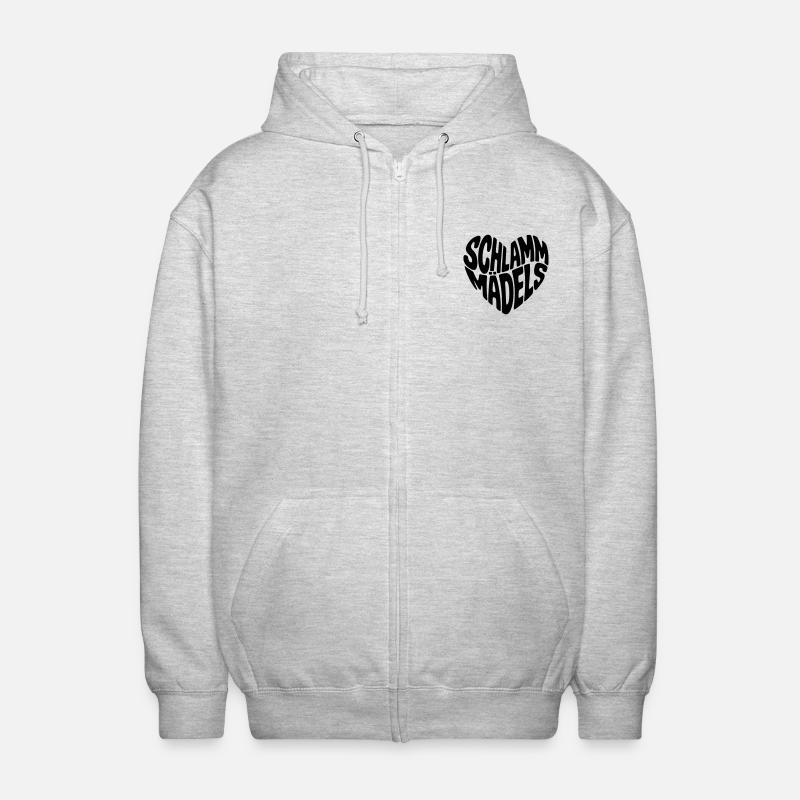 Schlamm Mädels - Unisex Kapuzenjacke - Hellgrau meliert