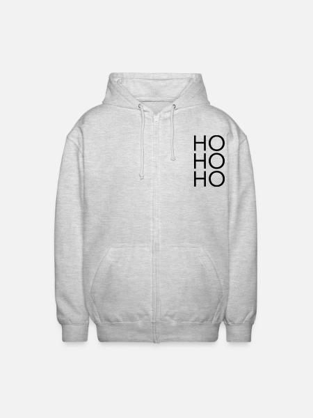 Hohoho - Unisex Hooded Jacket - light heather grey