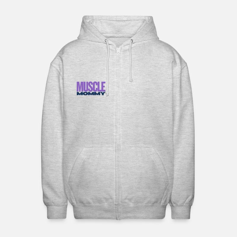 Muscle Mommy Premium T-Shirt - Veste à capuche unisexe - gris clair chiné