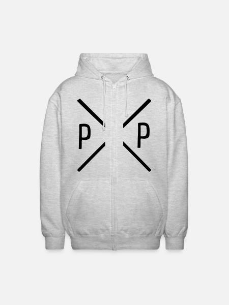 Papa - Unisex Kapuzenjacke - Hellgrau meliert