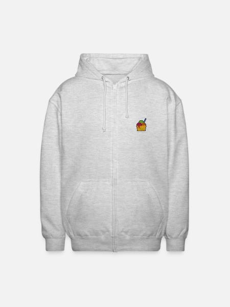 Glace - Veste à capuche unisexe - gris clair chiné