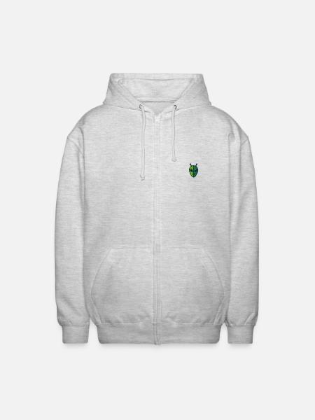 Twofaced alien - Unisex Hooded Jacket - light heather grey
