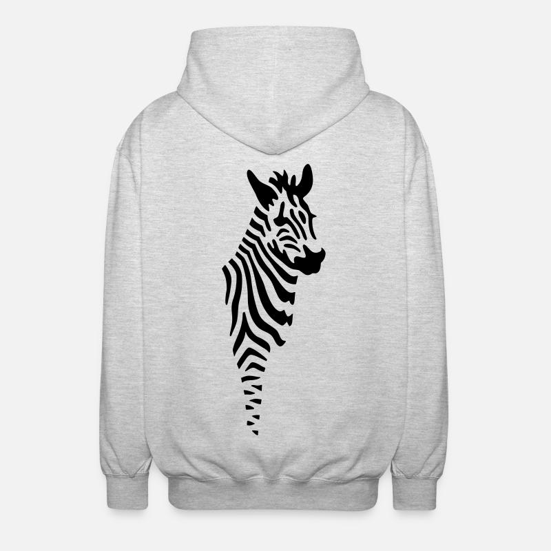zebra - Veste à capuche unisexe - gris clair chiné