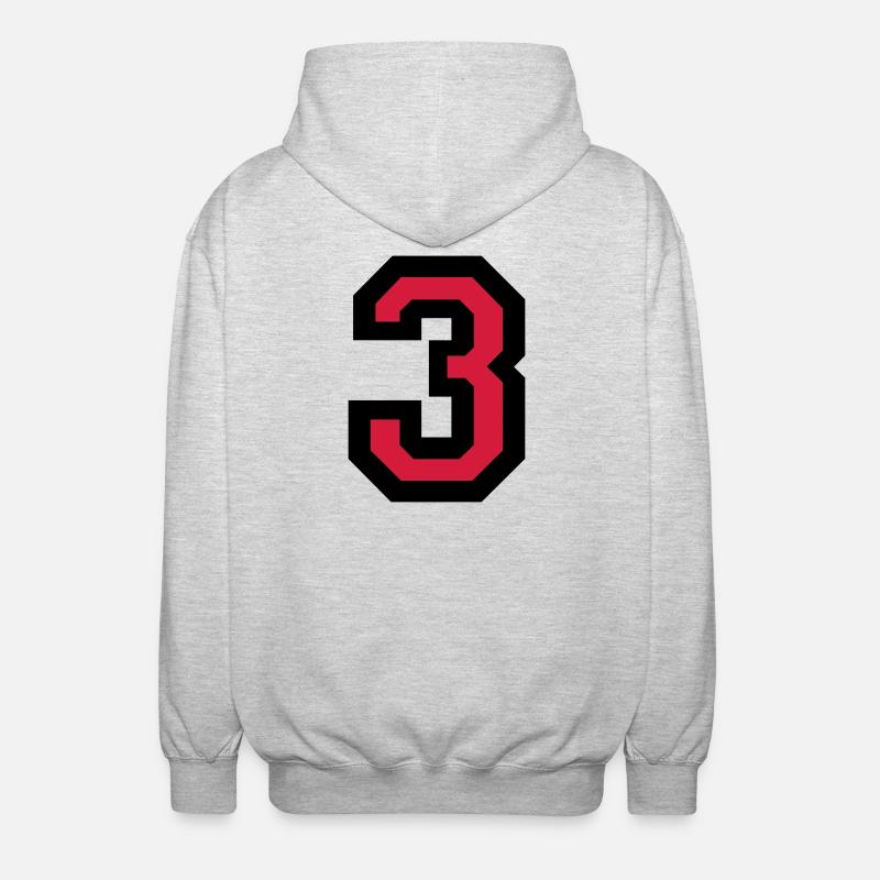 Numéro trois - Le numéro 3 - Veste à capuche unisexe - gris clair chiné