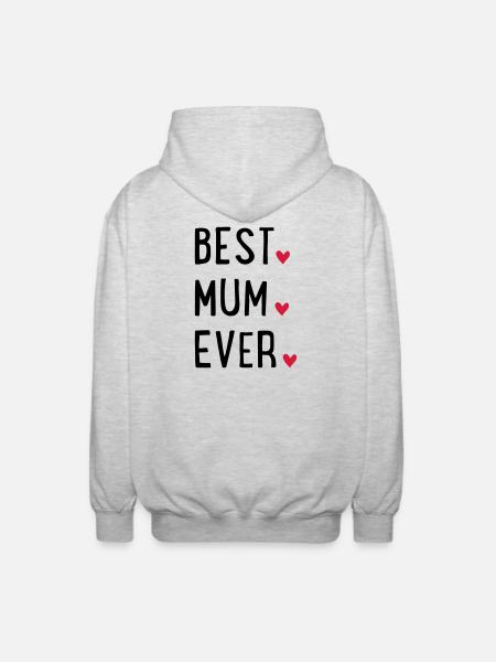 Beste Mama - Unisex Kapuzenjacke - Hellgrau meliert