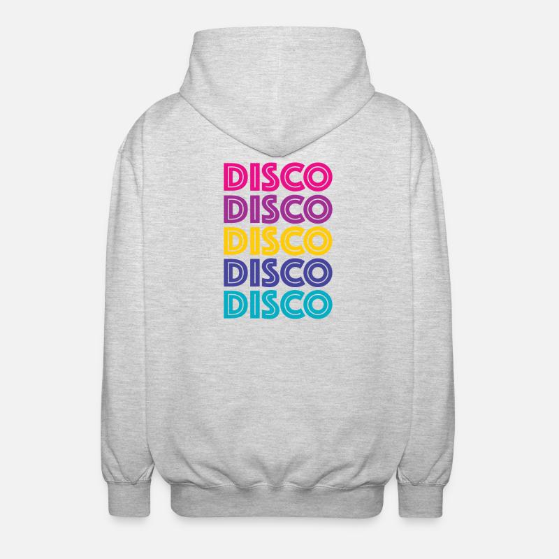 Disco Disco Disco - Unisex Kapuzenjacke - Hellgrau meliert