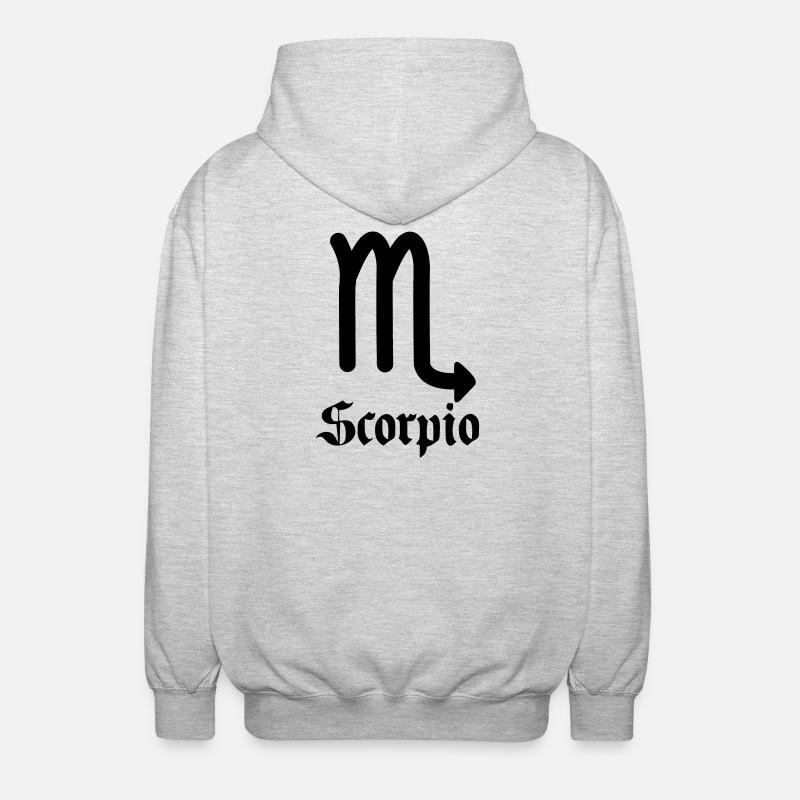 Sternzeichen Skorpion - Unisex Kapuzenjacke - Hellgrau meliert