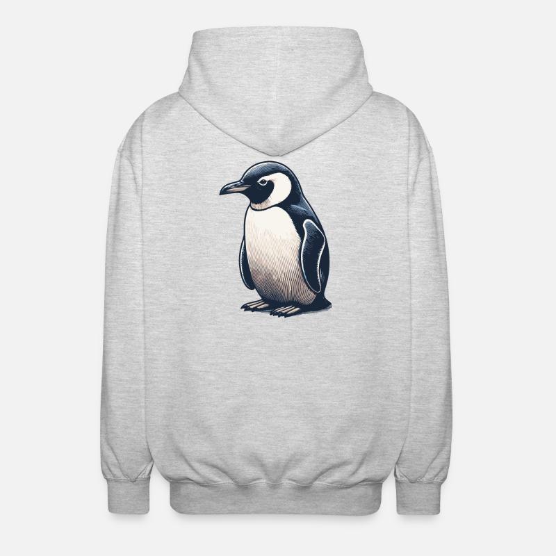 Pengu - Unisex Hooded Jacket - light heather grey
