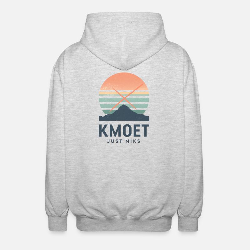 Kmoet just nothing, Dialecte anversois Chemises - Veste à capuche unisexe - gris clair chiné