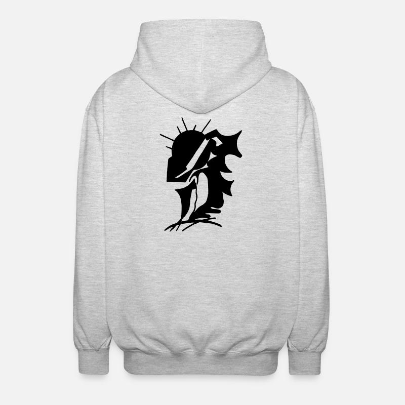 Black Silence Minimal Design - Veste à capuche unisexe - gris clair chiné