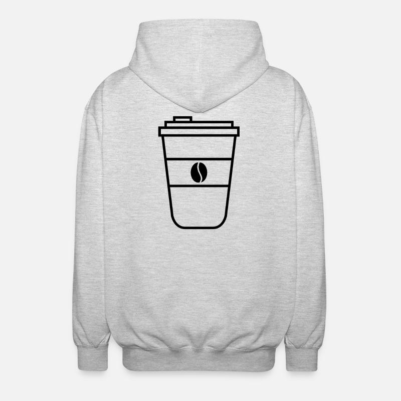 Coffee cup - Unisex Hooded Jacket - light heather grey