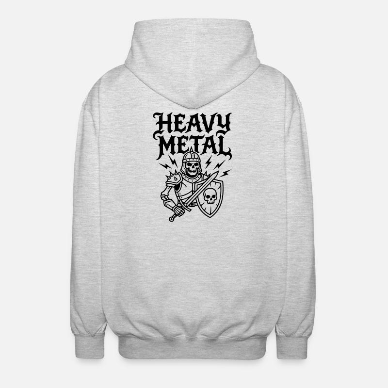Schwermetall - Unisex Kapuzenjacke - Hellgrau meliert