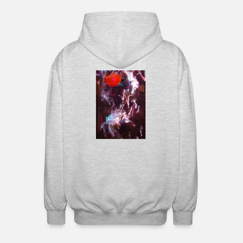 Neon Fluid Reflection - Unisex Hooded Jacket - light heather grey