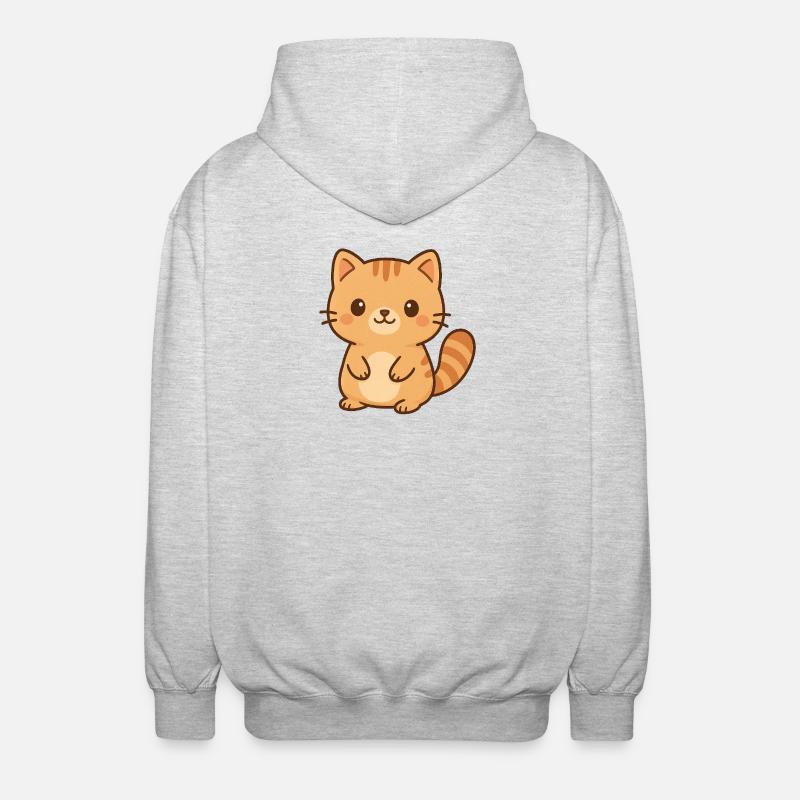 Illustration de chatons mignons - Veste à capuche unisexe - gris clair chiné