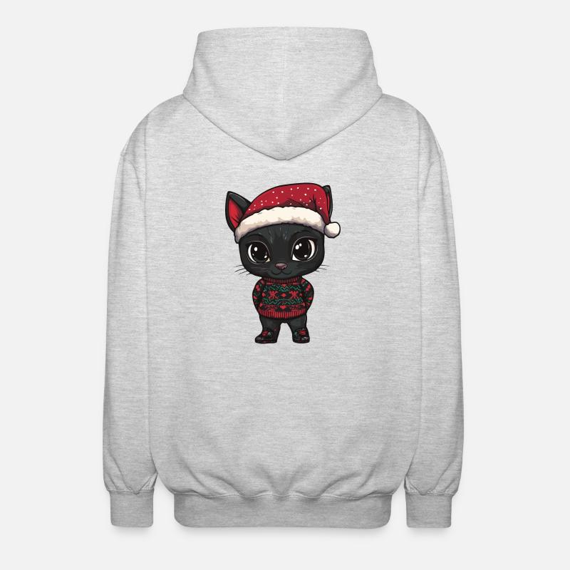 Panther Christmas Comic - Unisex Hooded Jacket - light heather grey