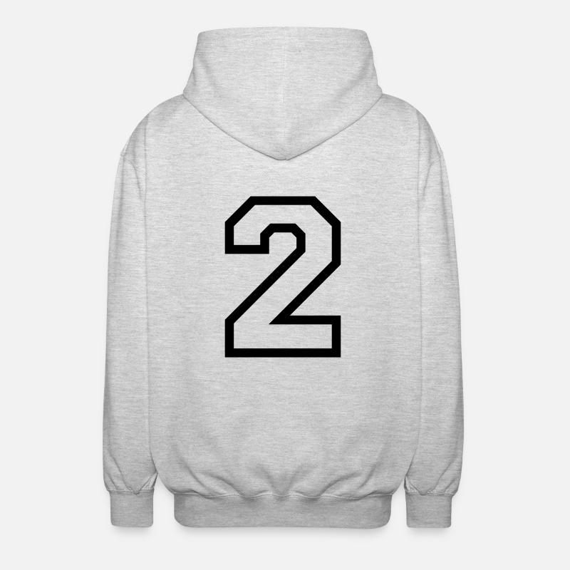 LE NUMÉRO DEUX, 2 - Veste à capuche unisexe - gris clair chiné