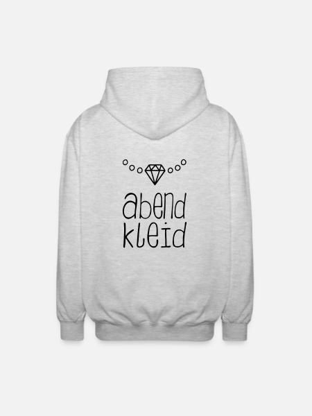 Abendkleid - Unisex Kapuzenjacke - Hellgrau meliert
