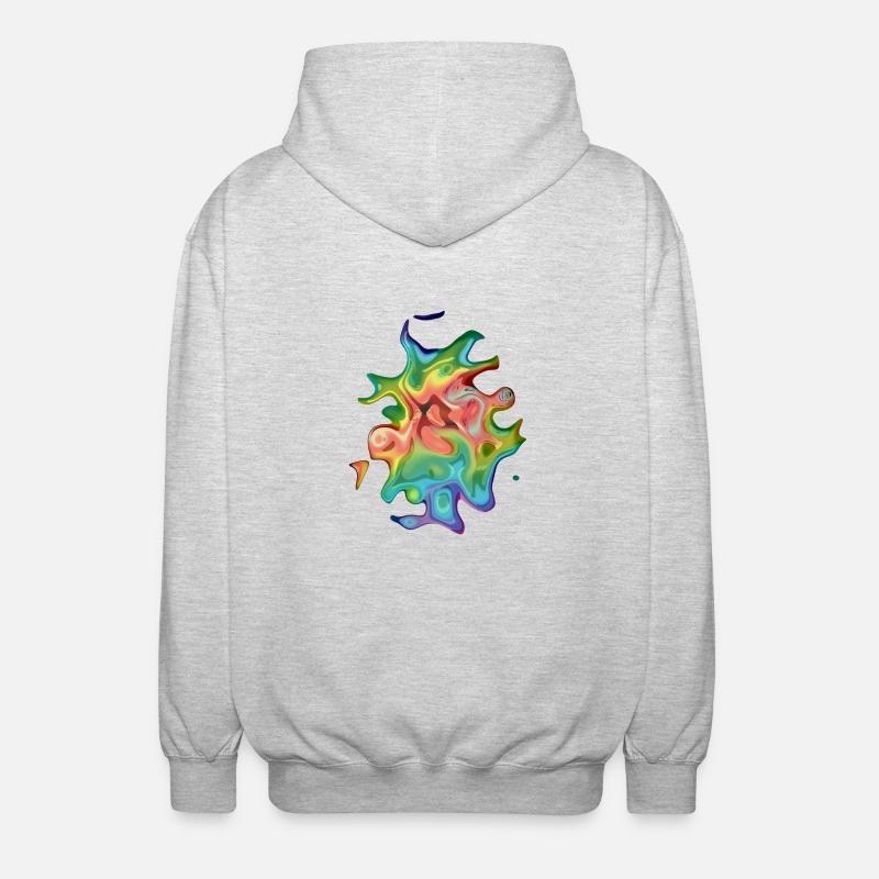 Psychedelisches Ei #2 - Unisex Kapuzenjacke - Hellgrau meliert