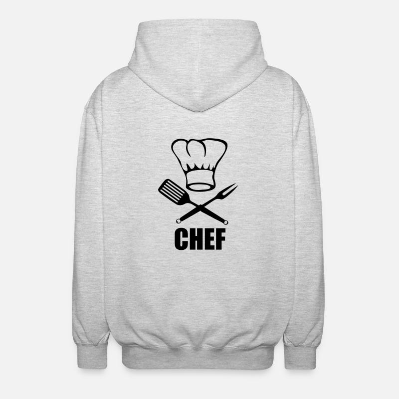 Chef - Veste à capuche unisexe - gris clair chiné